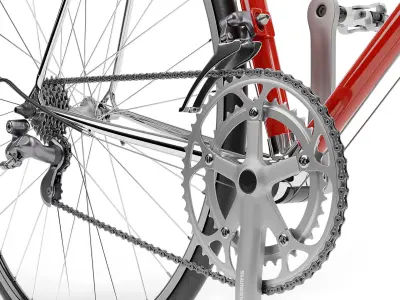 Retro  Racing Bicycle high detailed 3D model