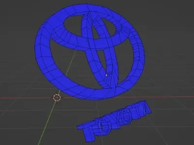 Toyota 3D Logo Low-poly 3D model purchase
