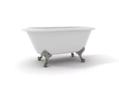 Elegant Clawfoot Bathtub model pack Low-poly 3D model