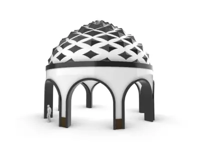 Dome Temple Diamond Pattern 3D model