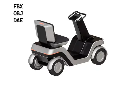 Urban Glide - The Future of Personal Mobility Low-poly 3D model