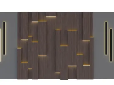 3D Wall Design Model for Interior Decoration Low-poly 3D model