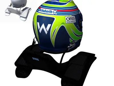 Massa Helmet 2016 Low-poly 3D model