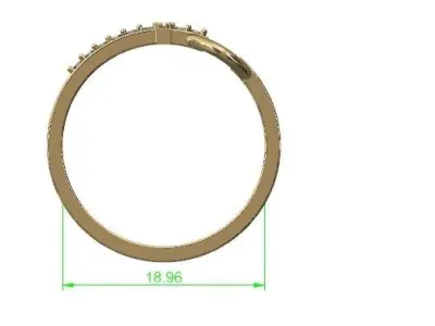 Ring cross 3D print model