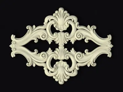 Central decor ornament for furniture 3D model 456
