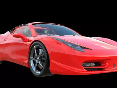 Ferrari Spider Low-poly 3D model