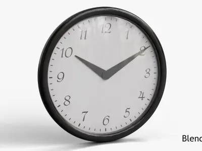 Office Wall Clock Low-poly 3D model