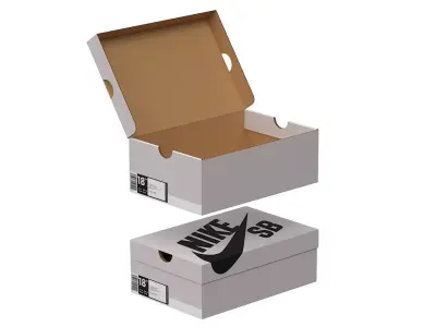Nike Shoe Box PBR 17 Low-poly 3D model