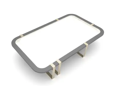 modern design coffee table 02 Low-poly 3D model