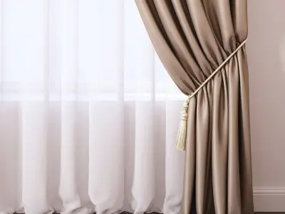 Set 44 Curtains 3D model