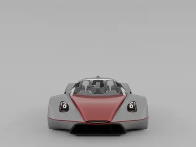 Lemsis Neo super sports racing car concept design 3D model