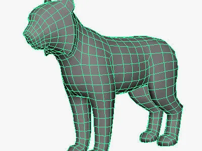 Low Poly Lynx dog Low-poly 3D model