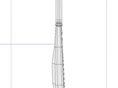 Generic Cricket Bat 3D model