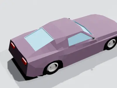 LOW POLY MUSCLE CAR Low-poly 3D model by gizem-koylu