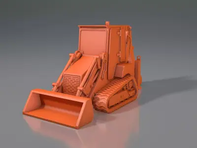 mini tractor JCB-1CXT 3D print model