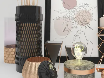 Decorative set 009 3D model