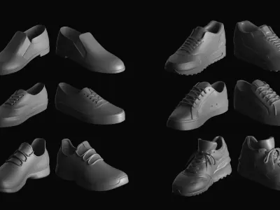 Basemesh Shoes Collection 3D model