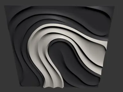 Wall Decoration Modern Wooden Wall Art 3D model