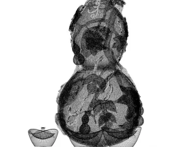 Chinese Gourd with Yuanbao 3D model