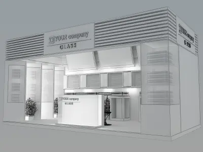 Booth Exhibition Stand a434a 3D model