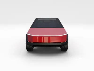 Tesla Cybertruck Red 3D model