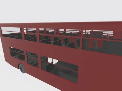 London Buses Lowpoly Model Free low-poly 3D model