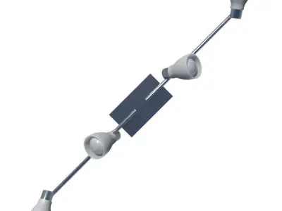 4 head swievel light fixture 3D model