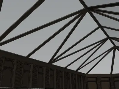 glass tensile shed sketchup model 3D model