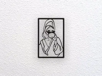 Woman Wall Art 3D print model 3
