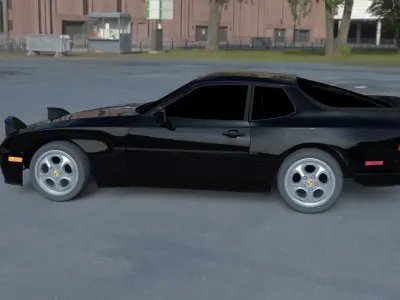 Porsche 944 Turbo HDRI 3D model