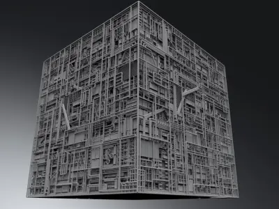 Borg Cube Scale model   3D print model