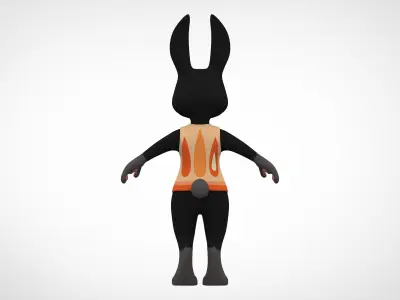 Rabbit Cole Low-poly 3D model