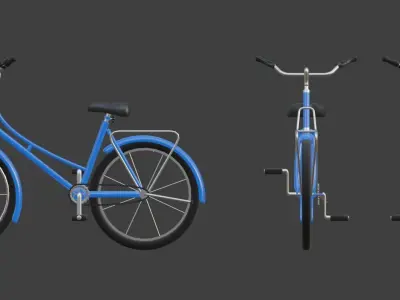 Cartoon Vintage Bike 3D model