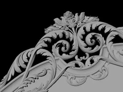 bed headboard 3D model