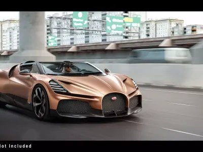 Urban Roadway Low-poly 3D model