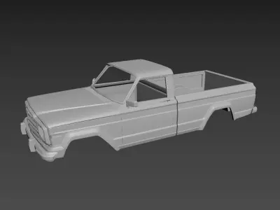 Jeep J10 1986 Body For Print 3D print model
