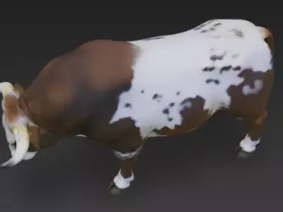 Bull 3D Model High Poly for Games and VFX 3D model