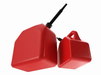 Plastic gas canister set 3D model