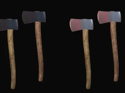 Free Tools Pack Axe Shovel Pickaxe Free low-poly 3D model