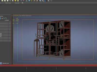 cabinet cabinet wardrobe sofa bed table bookshelve 3D model