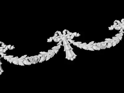Central decor ornament for furniture 3D model 695