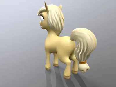 cartoon pony layla Low-poly 3D model