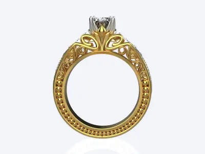 Luxury Women Ring  3D print model