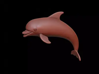 Dolphin Animal Sculpture 3D print model