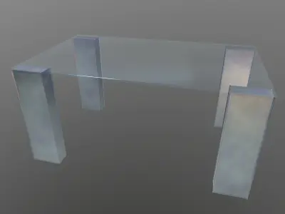 Coffee Table 3D Model AR VR PBR Low-poly 3D model