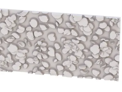 decor set wall panel wall relief mural CNC 54 3D model