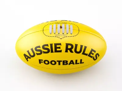 Aussie Rules Football Ball Yellow 3D model