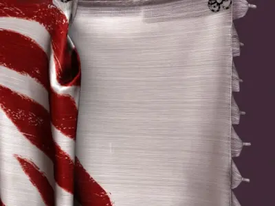 Wall textile coverage 3D model