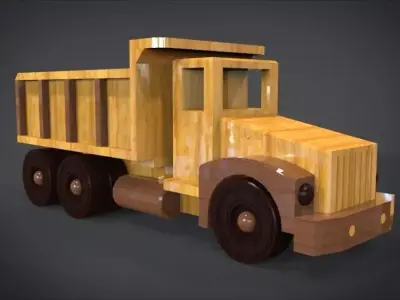 Construction Grade Toy Dump Truck 3D model