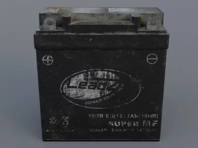 Automotive Battery Low-poly 3D model